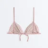 Top de bikini triangular a rayas Top de bikini triangular a rayas
