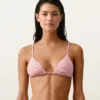 Top de bikini triangular a rayas Top de bikini triangular a rayas