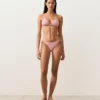 Braguitas de bikini de cobertura media a rayas con lazos Braguitas de bikini de cobertura media a rayas con lazos