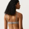 Top de bikini triangular a rayas Top de bikini triangular a rayas
