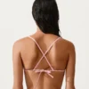 Top de bikini triangular a rayas Top de bikini triangular a rayas