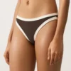 Top de bikini triangular con ribete en contraste Top de bikini triangular con ribete en contraste