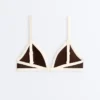 Top de bikini triangular con ribete en contraste Top de bikini triangular con ribete en contraste