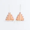 Top de bikini triangular de rayas de ganchillo Top de bikini triangular de rayas de ganchillo