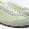 Zapatillas combinadas de piel serraje y tejido Zapatillas combinadas de piel serraje y tejido