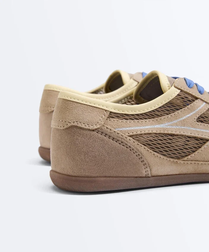 Zapatillas de ante serraje y malla Zapatillas de ante serraje y malla