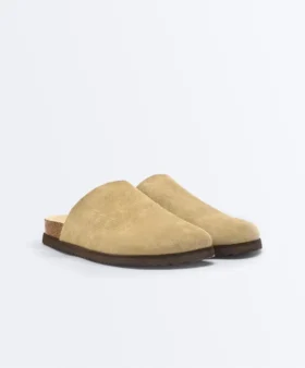 Zapatillas de piel serrada Mules Zapatillas de piel serrada Mules