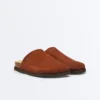 Zapatillas de piel serrada Mules Zapatillas de piel serrada Mules