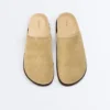 Zapatillas de piel serrada Mules Zapatillas de piel serrada Mules