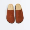 Zapatillas de piel serrada Mules Zapatillas de piel serrada Mules