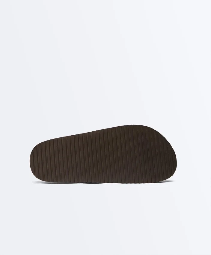 Zapatillas de piel serrada Mules Zapatillas de piel serrada Mules