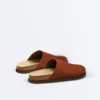 Zapatillas de piel serrada Mules Zapatillas de piel serrada Mules