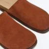 Zapatillas de piel serrada Mules Zapatillas de piel serrada Mules